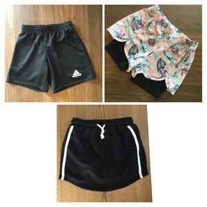 Athletic Shorts, Playtime Skirt, & Adidas Sportswear Shorts - Size 8 & XS